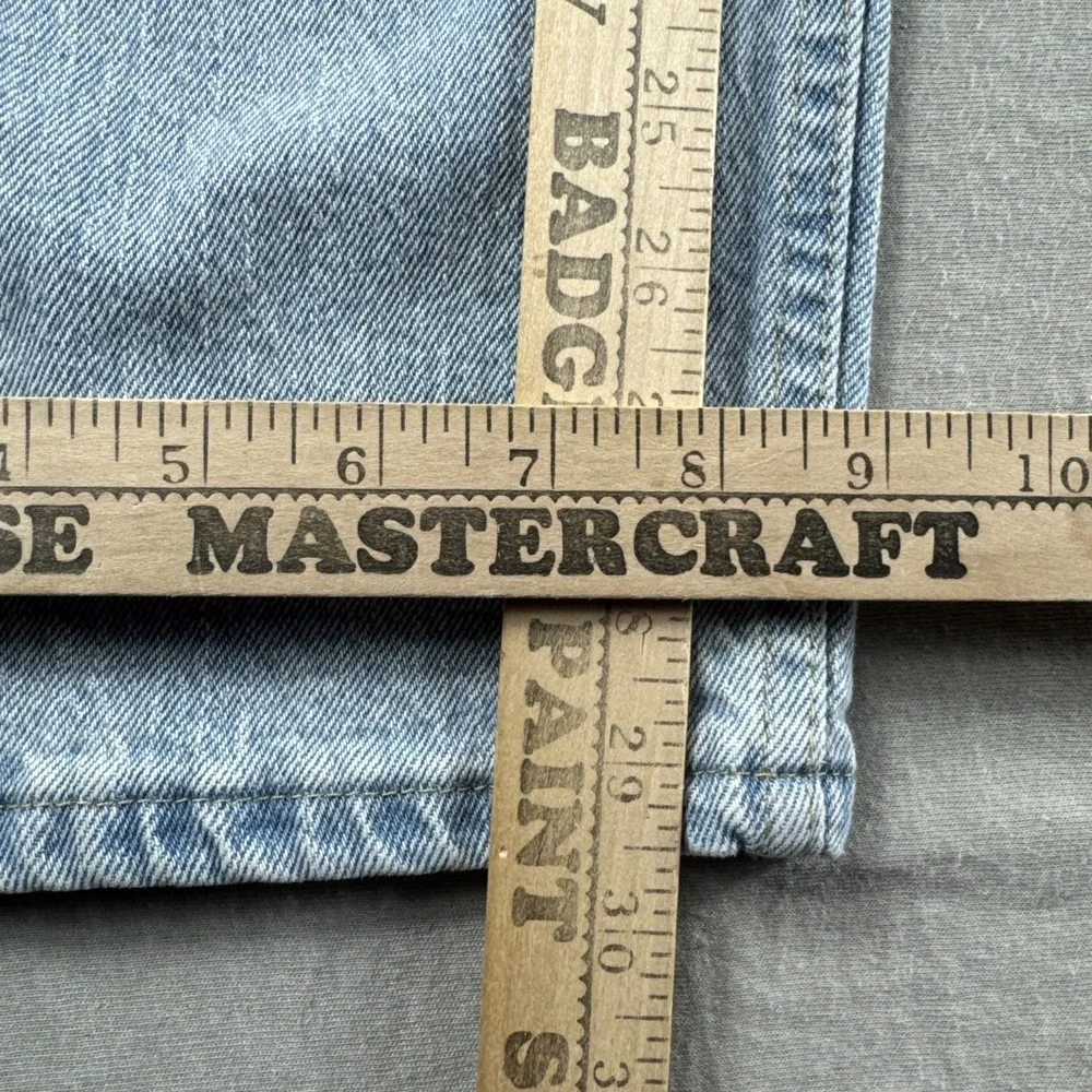 Wrangler Jeans Mens 44x30 Blue Denim Pants Straight Leg Workwear Regular Light